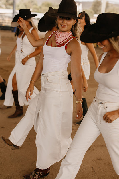 The Jarrah Maxi Denim Skirt